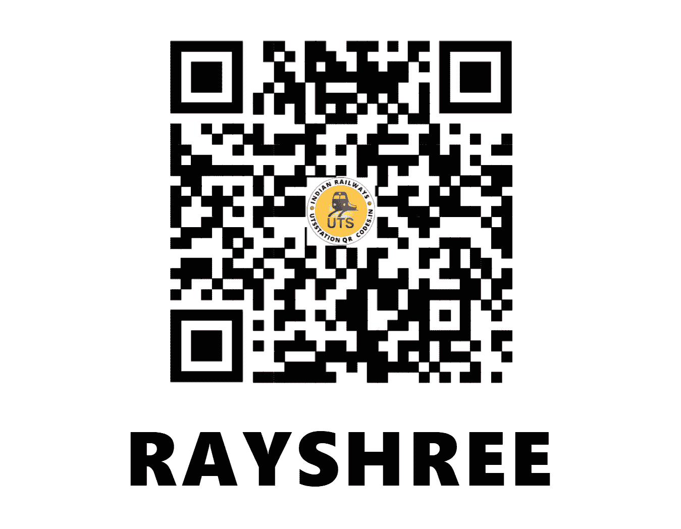 UTS QR Code for RAYSHREE - RSRI (WC - MADHYA PRADESH)